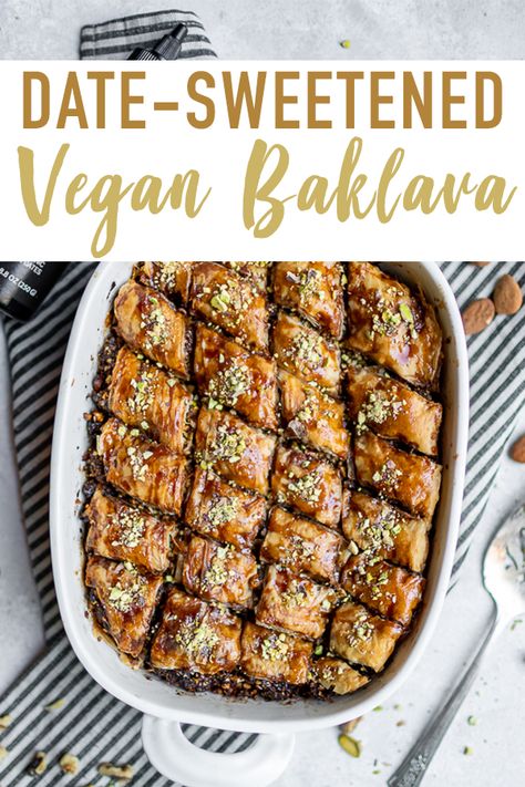 Vegan Baklava, Baklava Dessert, Vegan Greek, Baklava Recipe, Vegan Christmas Recipes, Vegan Christmas, Vegan Dessert Recipes, Vegan Recipe, Vegan Sweets