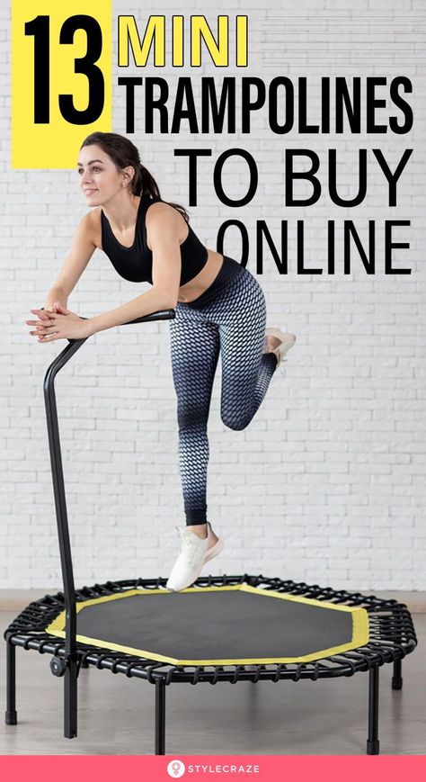 Exercise Trampoline, Trampoline Fitness, Mini Trampoline Workout, Small Trampoline, Rebounder Trampoline, Fitness Trampoline, Best Trampoline, Indoor Trampoline, Cardio At Home