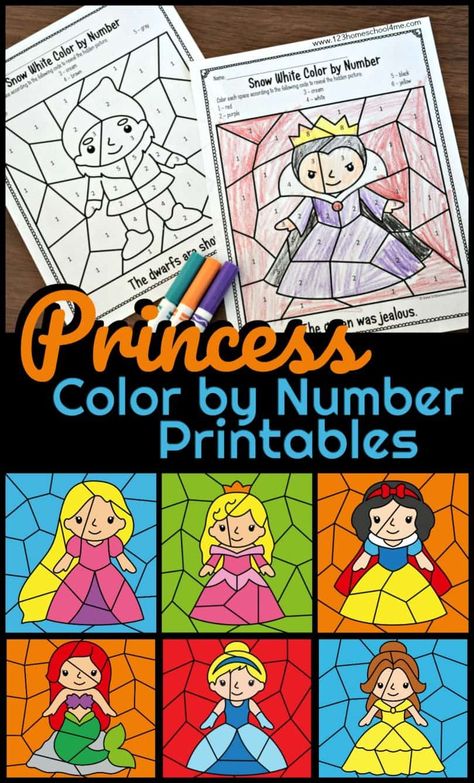 Princess Activities, Number Printables, Disney Activities, Princess Crafts, Disney Princess Colors, Disney Classroom, Printables For Kids, Disney Day, Printable Numbers