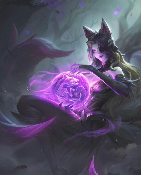 Winter Blessed Diana Lol, Coven Ahri Fanart, Ahri Wallpaper Iphone, Snow Moon Ahri, Ahri League Of Legends Wallpapers, Ahri League Of Legends Fanart, Evelyn Lol, Ahri Coven, League Of Legends Wallpapers