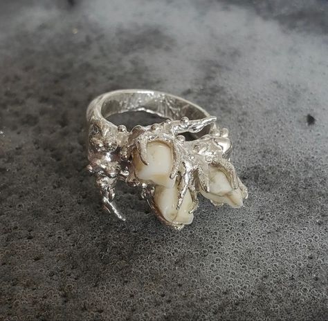 Body Part Rings, Soft Solder Ring, Soldering Art, Soft Soldering, Lost Wax Jewelry, Ethereal Jewelry, Filmy Vintage, Wax Carving, Soldering Jewelry