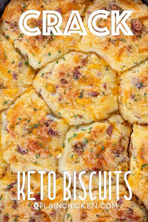 Keto Brood, Baked Biscuits, Cheese Mozzarella, Keto Biscuits, Dried Parsley, Diner Recept, Resep Diet, Recetas Keto, Keto Diet Food List