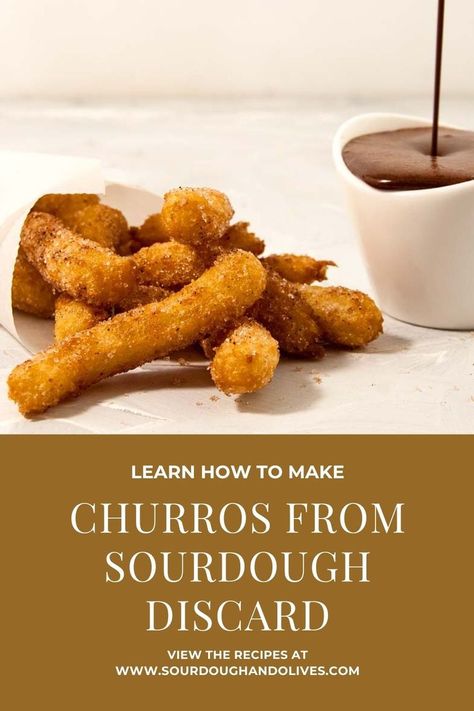 In less than 20 minutes you will have a bunch of finger licking tasty churros with this recipe. Dipped in a creamy chocolate sauce, they are simply irresistible. Starter Sourdough, Recipe Using Sourdough Starter, Sourdough Starter Discard Recipe, Churros Recipe, Starter Recipe, Gluten Free Sourdough, Homemade Sourdough Bread, Sourdough Starter Recipe, Sourdough Baking