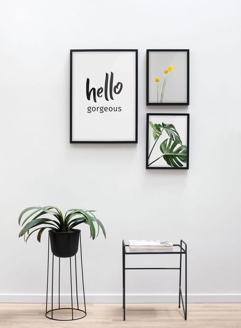 White Wall Frames Ideas, Modern Farmhouse Living Room Wall Decor Ideas, Wedding Gallery Wall Ideas, Wall Prints Quotes, Botanical Photography, Business Branding Inspiration, Unique Gallery Wall, Green Wall Decor, Dekor Diy