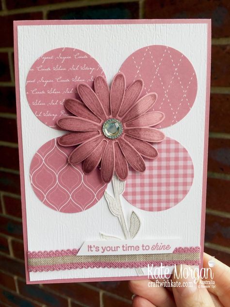 Stampin Up Rococo Rose Cards, Kate Morgan, Flower Punch, Birthday Women, Daisy Cards, Flower Daisy, Masculine Birthday Cards, I Am Loving, Favourite Colour