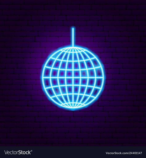 Neon Disco, Spirit Week Outfits, Week Outfits, Spirit Week, Disco Ball, Neon Sign, Adobe Illustrator, Promotion, Vector Images