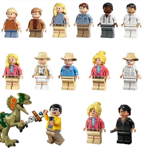 All new LEGO Jurassic Park 30th Anniversary Minifigures Lego Jurassic Park, Lego Dinosaur, Lego Jurassic, Jurrasic Park, Lego Characters, June 1st, Jurassic Park World, Everything And Nothing, 30th Anniversary