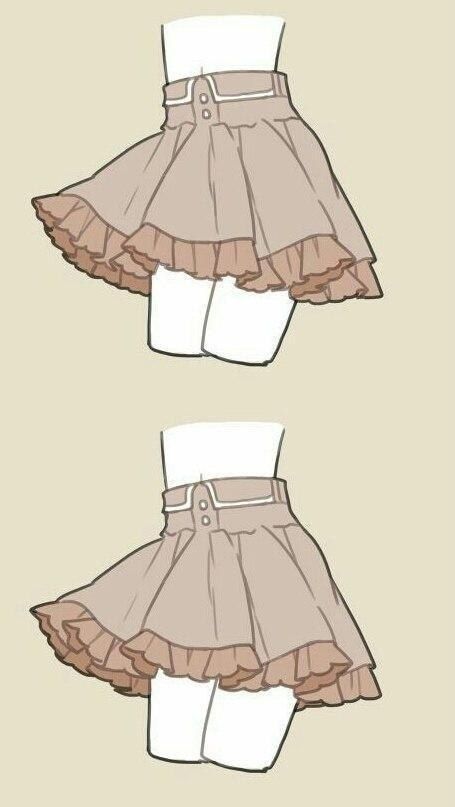 Oc Guide, Clothing Drawing Ideas, Animated Outfits, Anime Skirts, Learning Drawing, Cottagecore Outfit, Cute Cottagecore, Drawing Digital Art, Fashion Drawing Tutorial