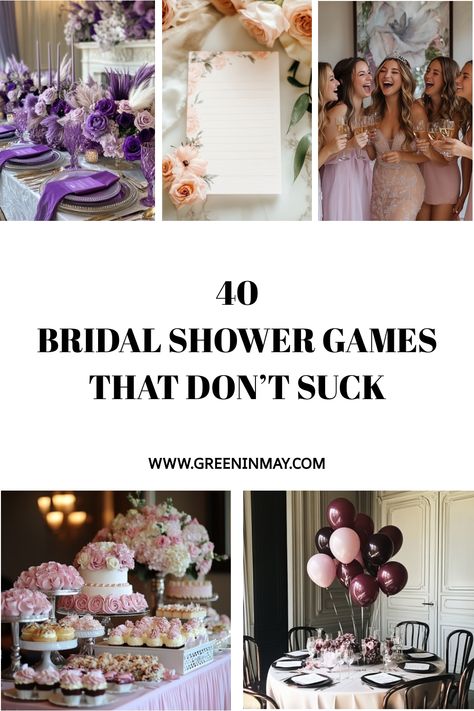 Make your bridal shower unforgettable with 40 exciting games. Whether you're looking for fun bridal shower games or creative wedding shower games, these icebreakers will bring life to your party. Bridal Shower Tea Party Games, Bridal Tea Party Games, Simple Bridal Shower Games, Bridal Shower Activities Not Games, Coed Bridal Shower Ideas, Bridal Shower Games Ideas, Bridal Shower Ideas Games, Bridal Shower At Home, Wedding Shower Prizes