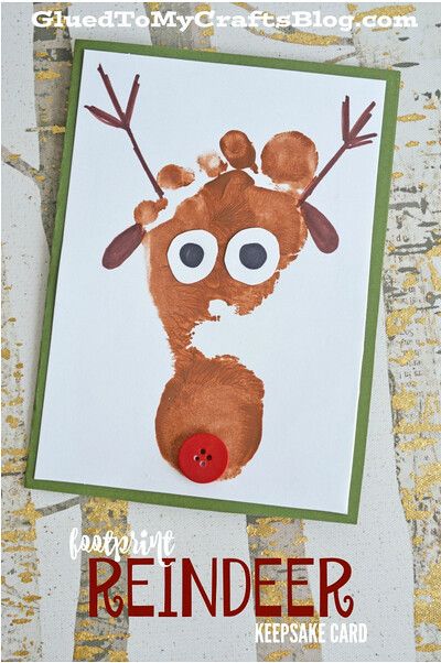 Toddler Christmas Crafts - Life With My Littles Toddler Christmas Crafts, Baby Christmas Crafts, Reindeer Craft, Footprint Crafts, Christmas Crafts For Toddlers, Baby Art Projects, Santa Crafts, Christmas Tree Crafts, Daycare Crafts