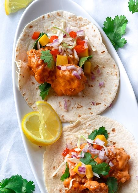 Bam Bam Shrimp Tacos, Bam Bam Shrimp Recipe, Bam Bam Shrimp, Fresh Mango Salsa, Recipe Inspirations, Shrimp Taco, Shrimp Taco Recipes, Mayo Sauce, Breaded Shrimp