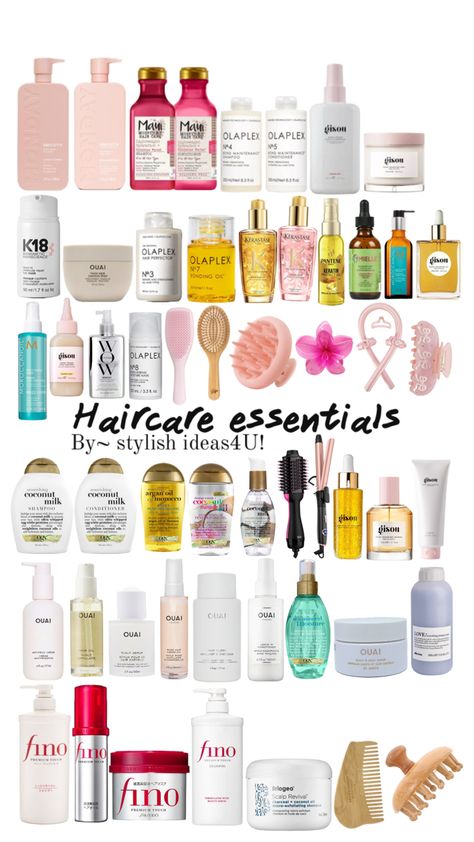 Haircare essentials! Beer For Hair, Healthy Hair Routine, Curly Hair Care Routine, Hair Color Streaks, Sephora Skin Care, Brunette Hair With Highlights, Hairstyles For Layered Hair, Black Hair Care, Hair Essentials