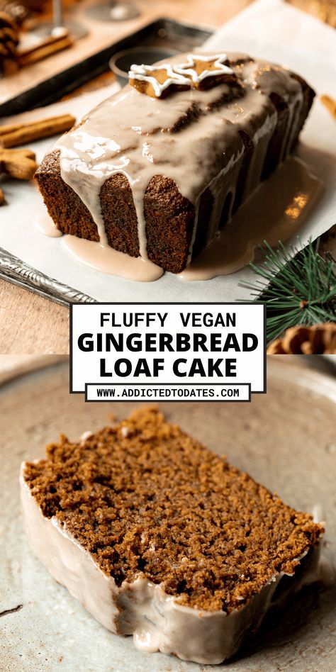 Vegan Gingerbread Loaf Veg Cake Recipes, Gluten Free Loaf Cake, Vegan Loaf Cake, Vegan Gingerbread Loaf, Vegan Christmas Cake, Gingerbread Loaf Cake, Vegan Loaf, Vegan Christmas Desserts, Vegan Gingerbread Cookies