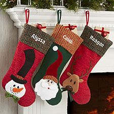 Santa Cottage Christmas Personalized Christmas Stocking - Christmas Gifts Reindeer Stocking, Christmas Corner, Decorated Stockings, Baby Stocking, Personalized Christmas Stocking, Diy Stockings, Christmas Stockings Diy, Felt Stocking, Grand Kids