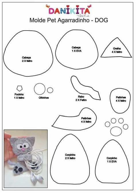 Patterns Printable, Felt Crafts Patterns, Felt Crafts Diy, Cute Sewing Projects, Diy Bag Designs, Sewing Crafts Tutorials, Baby Sewing Projects, Felt Pattern, Felt Patterns