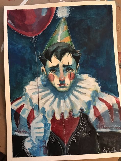 Clown Portrait, Magical Drawings, In My Feels, Clown Paintings, Arte Peculiar, Arte Inspo, Arte Sketchbook, Diy Canvas Art Painting, Popular Books