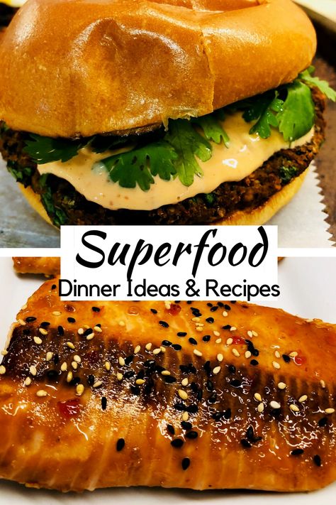 This healthy weekly meal plan has easy recipes with at least two superfoods in each #superfoods #mealplanning #mealprep #whatsfordinner #weeklymealplans Superfood Dinner Recipes, Superfood Lunch, Healthy Weekly Meal Plan, Healthy Superfoods, Yummy Meals, Superfood Recipes, Friends Food, Weekly Meal Plan, Favourite Food