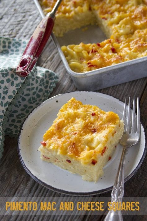 Pimento Mac And Cheese, Brunch Essentials, Easy Skillet Dinner, Cheese Squares, Southern Dinner, Fat Pants, Thanksgiving Harvest, Baked Macaroni, Comfort Food Southern