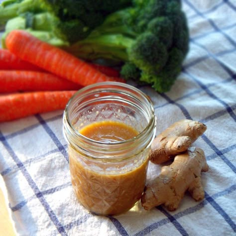 Miso Sesame Ginger Dressing- This dressing packs a ton of flavor and nutritional punch- the sesame and ginger pair together so well, it's made tangy by the lime juice and vinegar, and emulsified by the miso, which adds a salty, peanuty flavor to the dressing. Miso Recipe, Sesame Ginger Dressing, Ginger Miso, Nutrition Certification, Sesame Ginger, Ginger Dressing, Miso Dressing, Salad Dressing Recipes, Dressing Recipe