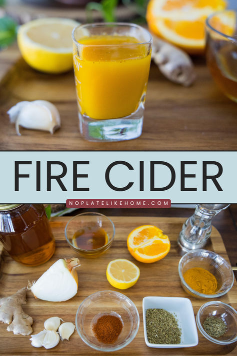 This homemade quick Fire Cider recipe is great for boosting your immune system during cold and flu season and has anti-inflammatory properties. Add it to your recipes or drink a shot daily. Fire Cider For Colds, Mexican Cold Remedies, Quick Fire Cider Recipe, Quick Cold Remedies, Cold Remedies Fast, Fire Cider Recipe, Chest Cold, Cold Remedy, Fire Cider