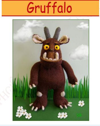 Comfort Dolls, Childrens Book Characters, Knit Toys, Animal Knitting Patterns, The Gruffalo, Knitted Animals, Mass Media, Crochet Bear, Knitted Dolls