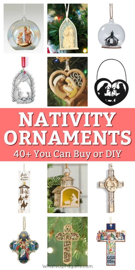 Diy Christian Christmas Ornaments, Religious Christmas Crafts, Christmas Religious, Christmas Delights, Religious Ornaments, Ornaments To Make, Diy Nativity, Holidays Ideas, Christmas Church