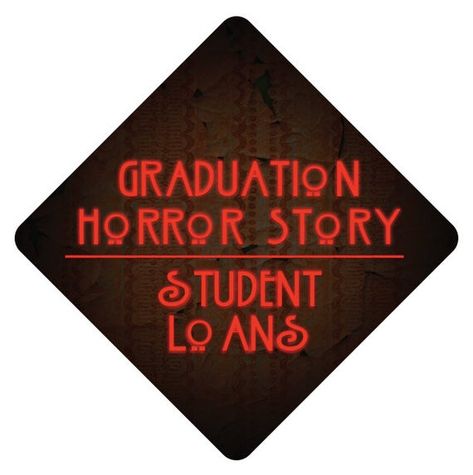 Graduation Horror Story Decorated Grad Cap - Decorating Kit - Ideas for Graduation Caps Ideas For Graduation Caps, Cap Decorating Ideas, Graduation Cap Designs College, Funny Graduation Caps, College Grad Cap Ideas, Pearl Balloons, Grad Cap Decorated, Bachelorette Party Banners, College Graduation Cap Decoration