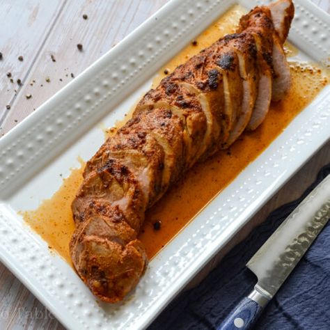 Pork Tenderloin Brine, Pork Tenderloin Rub, Brine For Pork, Searing Meat, Paprika Pork, Nutrition Chart, Rub Recipes, Bread Appetizers, Stuffed Pork Tenderloin