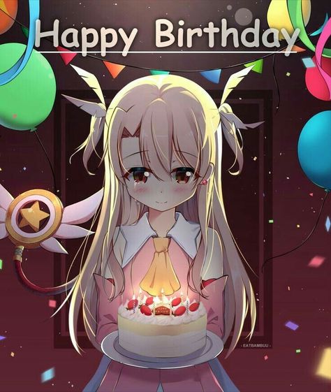 Birthday Wishes For A Friend Messages, Fate Kaleid Liner Prisma Illya, Prisma Illya, Happy Birthday Drawings, Dark Red Wallpaper, Anime Butterfly, Fate Anime Series, Cool Animations, Fate Stay Night