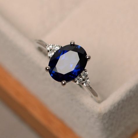 Safire Ring, Sapphire Anniversary Ring, Oval Sapphire Engagement Ring, Sapphire Anniversary, Sapphire Diamond Engagement, Wedding Ring Sizes, Diamond Engagement Wedding Ring, Blue Stone Ring, Sapphire Engagement Ring Blue