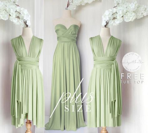 Multi Wrap Dress, Olive Green Bridesmaid Dresses, Prom Bridesmaid Dress, Chic Prom Dresses, Gorgeous Bridesmaid Dresses, Multiway Dress, Sage Green Bridesmaid Dress, Multi Way Dress, Wine Dress