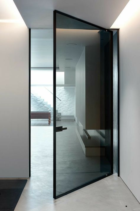 Front Door Design Ideas, Door Design Ideas, Internal Glass Doors, Door Design Modern, Pivot Doors, 아파트 인테리어, Front Door Design, Glass Front Door, Modern Door