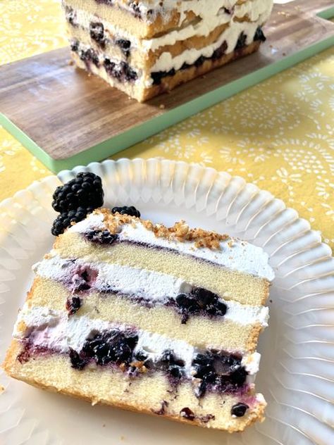 Pioneer Woman Ice Box Cake, Ice Box Cake Recipes Pioneer Woman, Blackberry Jam Cake, Icebox Cake Recipes, Blackberry Recipes, Lime Cake, Spring Cake, Easy No Bake Desserts, Icebox Cake