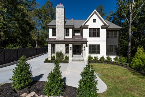 Regency - West Paces in Buckhead Atlanta Georgia - Transitional - Exterior - Atlanta - by Stokesman Homes | Houzz Buckhead Atlanta Homes, Homes In Georgia, Duluth Georgia, Georgia Style, Transitional Exterior, Marietta Georgia, Buckhead Atlanta, Georgia Homes, Concrete Home