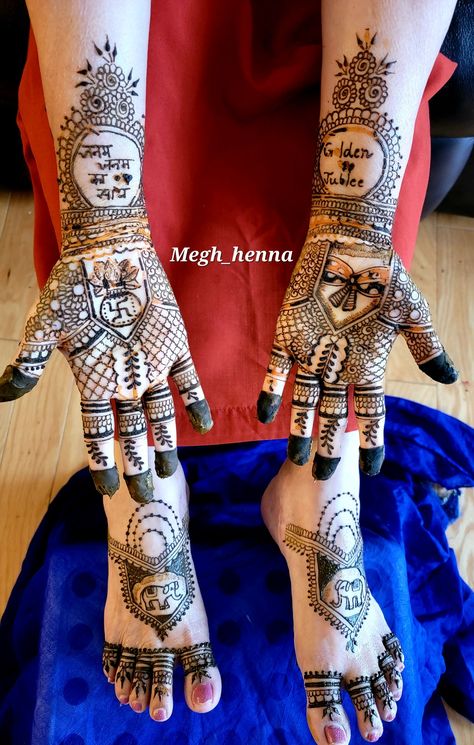 Bridal henna design for anniversary celebration Mehndi Designs For Anniversary, First Anniversary Mehndi Design, 25 Th Anniversary Mehndi Designs, 25th Anniversary Mehndi Design, 25 Anniversary Mehndi Design, Anniversary Mehandi Designs, 25th Anniversary Mehendi Designs, Anniversary Mehndi Design, Anniversary Mehendi Designs