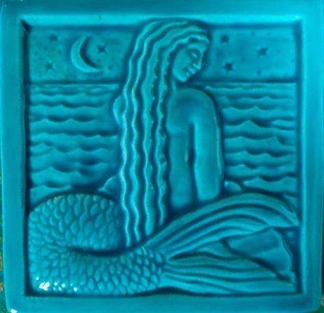 Mermaid Art Sculpture, Mermaid Tiles, Mermaid Ceramics, Mermaid Mosaic, Mermaid Tile, Ceramic Wall Art Tiles, Sea Creatures Art, Unique Tile, Ceramic Artwork