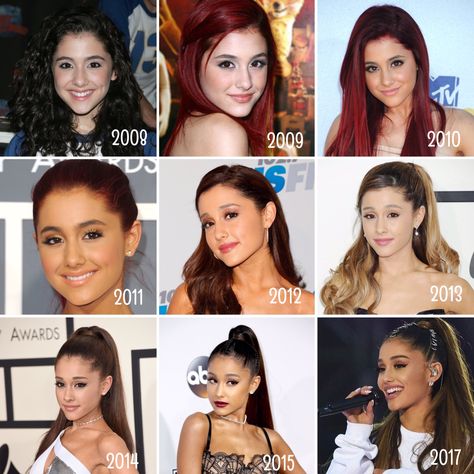 Ariana Grande Timeline of Beauty, this has problems, please check the photo which has been corrected | @sabaribello Ariana Grande Cute, Ariana Grande Style, Ariana G, Cat Valentine, Dangerous Woman, Beautiful Person, Plastic Surgery, Skin Color, Pink Aesthetic