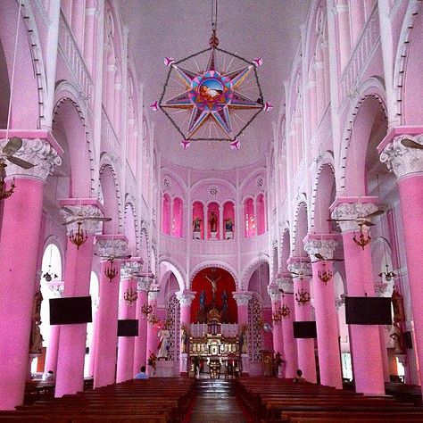 Pin for Later: 51 Instagram Snaps That Make This World Seem Unreal Tan Dinh Church, Vietnam Pink Church, Church Aesthetic, Castle Pictures, Baby Birthday Invitations, Old Country Churches, Collage Diy, The Hierophant, Instagram Snap, Rainbow Aesthetic