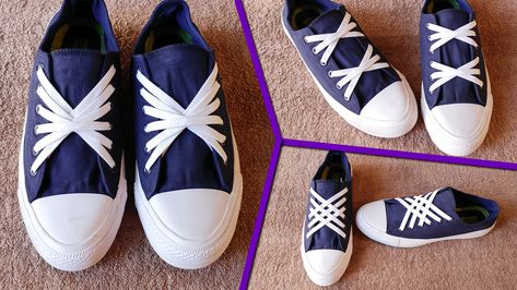 3 Beautiful ways to tie Shoe Laces | CrissCross Style Ways To Tie Shoe Laces, Ways To Tie Shoelaces, Shoe Lacing Techniques, How To Lace Converse, Ways To Lace Shoes, How To Tie Shoes, Creative Shoes, Icon Shoes, Lace Shoes