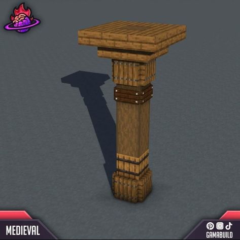 Minecraft Pedestal Design, Minecraft Furnace Area, Base Entrance Minecraft, Minecraft Guillotine, Minecraft Spiral Stairs, Minecraft Trophy Room, Minecraft Throne Room, Minecraft Pillar, Minecraft Pillar Designs