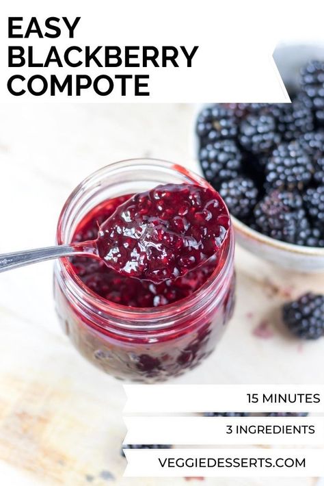 Blackberry Compote Recipe, Homemade Jaffa Cakes, Cheesecake Yogurt, Blackberry Compote, Blackberry Sauce, How To Freeze Blackberries, Yogurt Pancakes, Compote Recipe, Blackberry Recipes