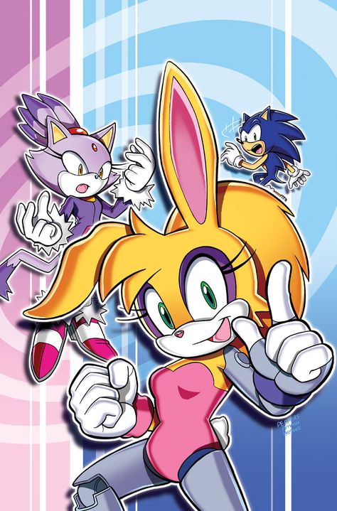 Bunnie Uekawa Style (Sonic Universe 96 Cover) by herms85 Bunnie D'coolette, Robot Rabbit, Roberts Wood, Bunnie Rabbot, Sonic The Hedgehog Costume, Sonic Satam, Archie Sonic, Archie Comics Characters, Sally Acorn