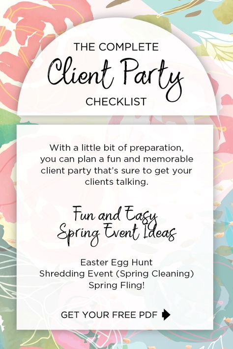 Client parties are a great way to show your appreciation and connect with your clients. Download our free Client Party Checklist for Spring-themed party ideas and tips to help you plan your next event! Salon Client Appreciation Party, Realtor Client Appreciation Events, Salon Event Ideas, Spring Event Ideas, Client Appreciation Party, Client Appreciation Events, Slumber Party Invitations, Real Estate Fun, End Of Year Party