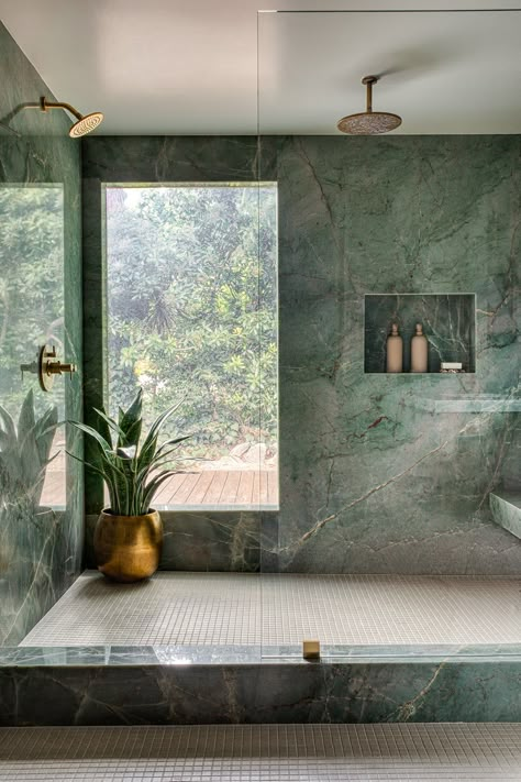 Shower Tile Ideas Walk In Master Modern, Secondary Bathroom Remodel, Bathroom Flooring Design, Bath Renovation Ideas, Opal Bathroom, Luxury Primary Bathroom, Gray Marble Bathroom, Bath Tub Ideas, Spa Like Master Bath