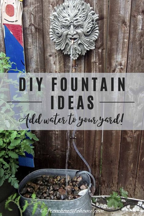 Water Feature Ideas For Your Garden | Gardening Ideas Diy Wall Water Feature, Small Garden Fountain Ideas, Water Features For The Yard, Auckland Garden, Wall Water Features, Outdoor Fountain Ideas, Water Feature Ideas, Easy Outdoor Projects, Pondless Water Features