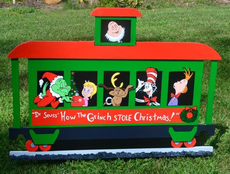 Grinch Train Diy, Grinch Golf Cart Decorations, Christmas Yard Art Grinch, Silloutte Grinch Yard Christmas Lights, Grinch Yard Decorations, Whoville Christmas Decorations, Whoville Christmas Sculptures & Statues, Diy Christmas Yard Decorations, Diy Christmas Ball