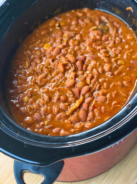 Pulled Pork Baked Beans – stephreeds Bbq Baked Beans With Pulled Pork, Pulled Pork Baked Beans, Baked Beans With Pulled Pork, Baked Beans Recipe Crockpot, Shredded Pork Crockpot, Bbq Pork Roast, Beans Recipe Crockpot, Shredded Pork Recipes, Baked Beans Crock Pot