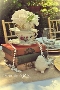 Vintage tea party Bridal/Wedding Shower Party Ideas | Photo 7 of 18 | Catch My Party Fiesta Shower, Vintage Tea Parties, Bridal Tea Party, Tafel Decor, Vintage Bridal Shower, Baby Shower Tea, Tea Party Theme, Tea Party Wedding, Tea Party Decorations