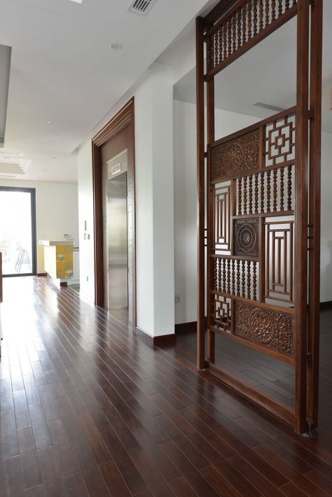 Indochine Interior, Interior Design Per La Casa, Pooja Room Door Design, Pooja Room Design, Room Door Design, Living Room Design Inspiration, Living Room Partition, Living Room Partition Design, Room Partition Designs