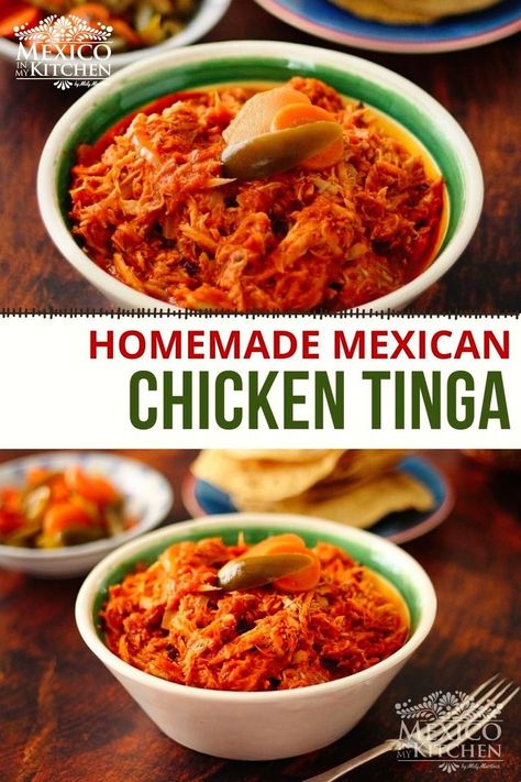 Mexican Chicken Tinga Recipe, Easy Chicken Tinga Recipe, Tinga Recipe, Chicken Tinga Recipe, Chicken Tinga, Real Mexican Food, Roast Chicken Leftovers, Chicken Healthy, Mexican Dinner